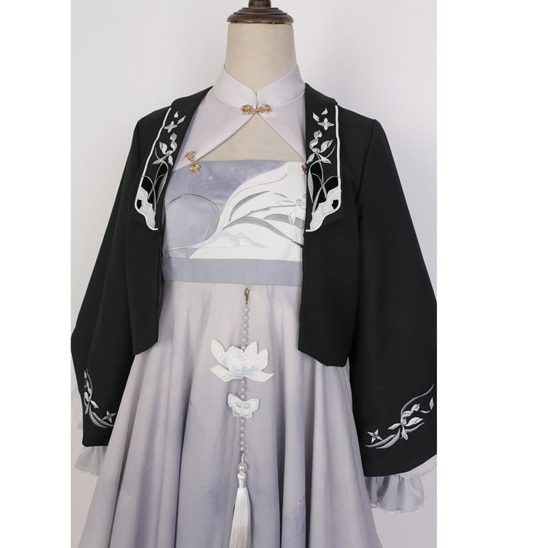 [Dust, smoke, clouds, dreams --- Beautiful Lantern Series] ★Chinese-style set★ One-piece dress + outerwear Chinese clothing Hanfu one-piece dress Original Cute