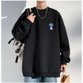 Load image into Gallery viewer, [BIGEMAN Series] ★Tops★ 2color Unisex Men's Large Size Round Neck Long Sleeve Black Beige
