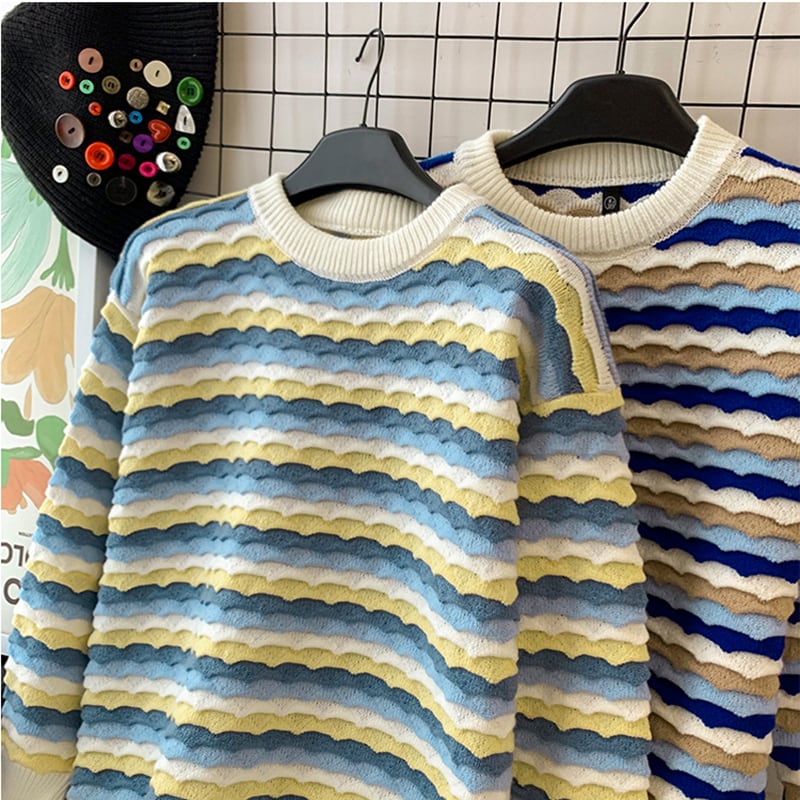 [SENSU Series]★Sweater★ 3color Tops Unisex Men's Cute Yellow Green Blue