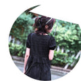 Load image into Gallery viewer, [Kokaishan---Hinago Series] ★Tops★ Short sleeve tops switching black black original short length
