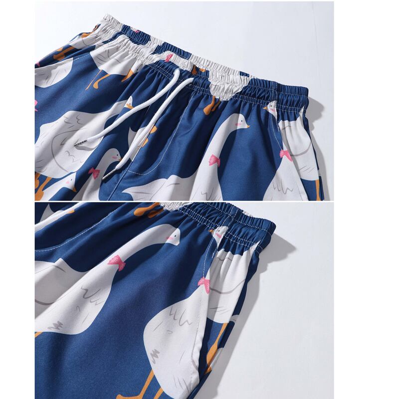 [MOISHE TIDE Series] ★Shorts★ 3color Print Bottoms Print Animal Elastic Waist Couple Clothes