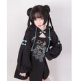 Load image into Gallery viewer, [Ochaya Series]★China style dress★ 2color black or white embroidery parka dress Chinese button cute
