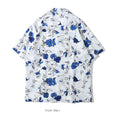 Load image into Gallery viewer, [From Mars Series]★Retro Shirt★ Unisex Floral Pattern Men's Short Sleeve Tops Summer Beach Travel Date White White
