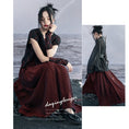 Load image into Gallery viewer, [Da Qinglong Shu Series] ★China style skirt★ Designed bottoms Hanfu skirt original wine red
