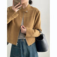 Load image into Gallery viewer, [Togawa Series] ★Outer★ 2color Jacket Short Length Simple Easy to Match Brown Navy ML
