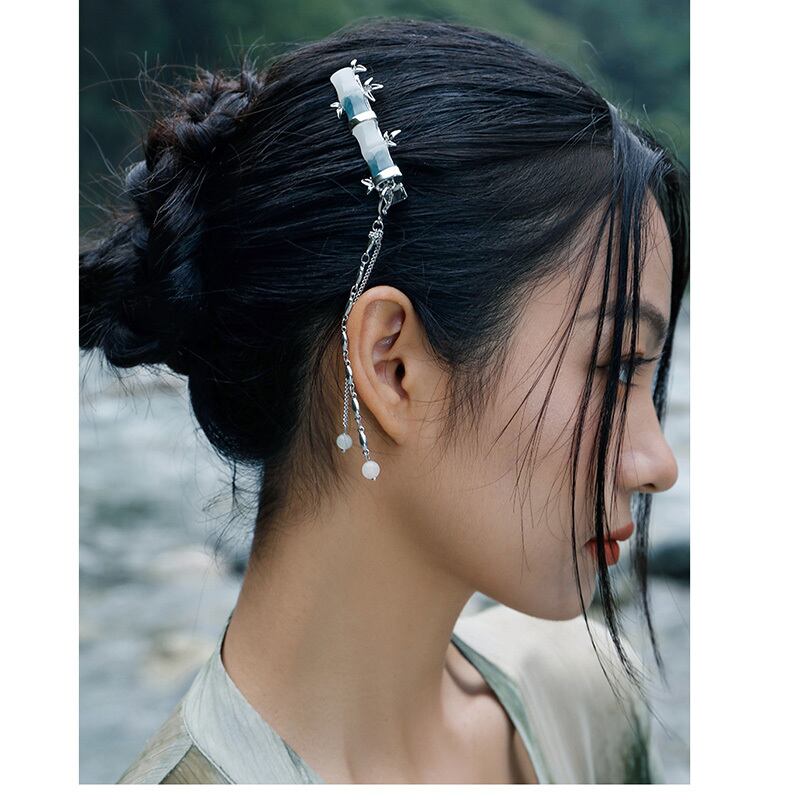 [Xiao Qinglong Shu Series] ★China style hair ornament★ 1 hairpin, ladies accessories, bamboo, old-fashioned, easy to match