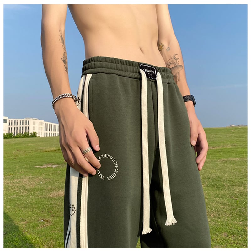 [NANSHI Series]★Casual Pants★ 3color Bottoms Trousers Unisex Men's Sports Style Stylish Vertical Stripes