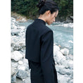 Load image into Gallery viewer, [Da Qinglong Shu Series] ★China style outerwear★ Blazer, mini length, Chinese buttons, Chinese clothes, black, slimming
