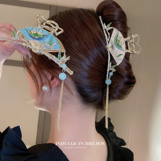 [Drejew Series]★China Style Hair Ornament★ 2color Hair Clip Ladies Accessory Fan Fringe Cute Hairstyle Women Gift