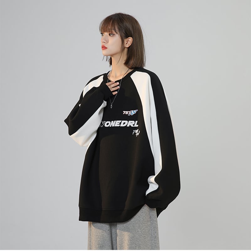 [Fujiiman Series] ★Tops★ 3color sweatshirt sweatshirt, unisex, men's, color scheme, stylish, easy to match