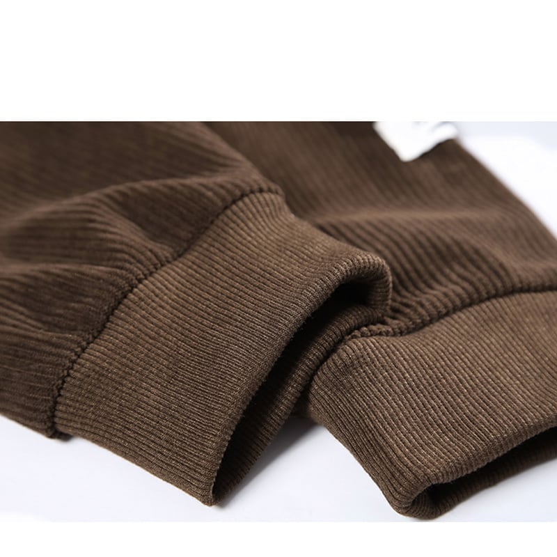 [NOVANDOO Series] ★Tops★ 4color Unisex Men's Corduroy Brown Black Gray Beige