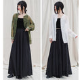 Load image into Gallery viewer, [Daiseiryusu Series] ★Long length skirt★ Plain A-line high waist Black Easy to match
