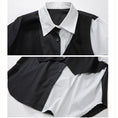 Load image into Gallery viewer, [0246 series]★Shirt★ 2color tops fake layered simple black white easy to match
