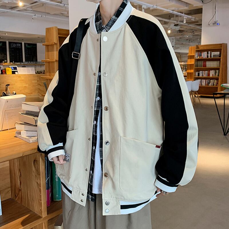 [BIGEMAN Series]★Jacket★ Outerwear 2color Unisex Men's Large Size Color Scheme Retro Spring Clothes