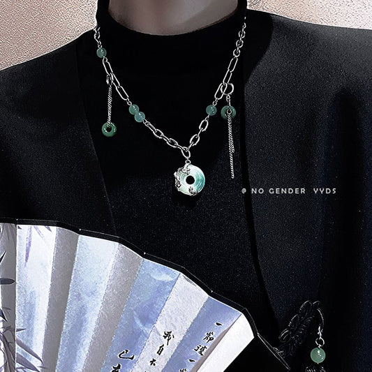 [yyds genderless series] ★China style necklace★ Accessory, unisex, 2WAY, easy to match, fashion