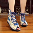 Load image into Gallery viewer, [Kamei Series]★China Shoes★ 2color Blue or Red Dyed Series Sandals Open Toe Shoes Size 35-40
