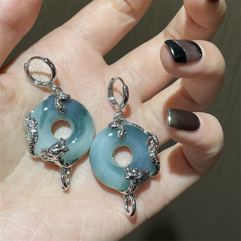 [Myoshoku Kajin Series] ★Chinese style earrings★ Pair of earrings, accessories, cute, Chinese clothes, easy to match, unique