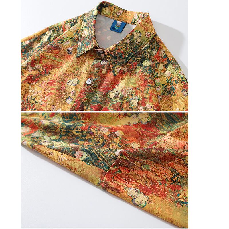 [TRAVEL ISSUANCE Series] ★Short Sleeve Shirt★ 2color Hawaii Aloha Shirt Print Unisex Men's Beach Travel Photography