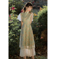 Load image into Gallery viewer, [DAXIAOJIE series]★China style dress★ Embroidery long length green green SML date cute sleeves
