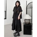 Load image into Gallery viewer, [YIDAO Series]★Setup★ 2-piece set, top and bottom set, black, slimming, fashion, loose
