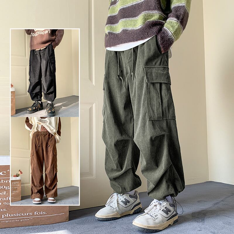 [KADISHOU Series] ★Casual Pants★ 3color Bottoms Trousers Unisex Men's Corduroy Large Size