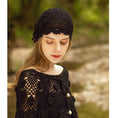 Load image into Gallery viewer, [Flower Series]★Hat★ 4color Cap Knitting Ladies Fashion Beige Light Brown White Black
