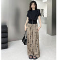 Load image into Gallery viewer, [YIDAO Series] ★Casual Pants★ Switching Print Summer Clothes Gaucho Pants Trousers Slimming Wear
