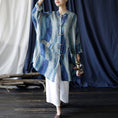 Load image into Gallery viewer, [LIANSHANG Series] ★Chinese style tops★ Shirt, long shirt, blue, loose, slimming, Chinese clothes
