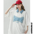 Gallery viewerに画像を読み込む, 【藤伊曼シリーズ】★Tシャツ★ トップス 3color 男女兼用 メンズ POLOネック アルファベット 夏服
