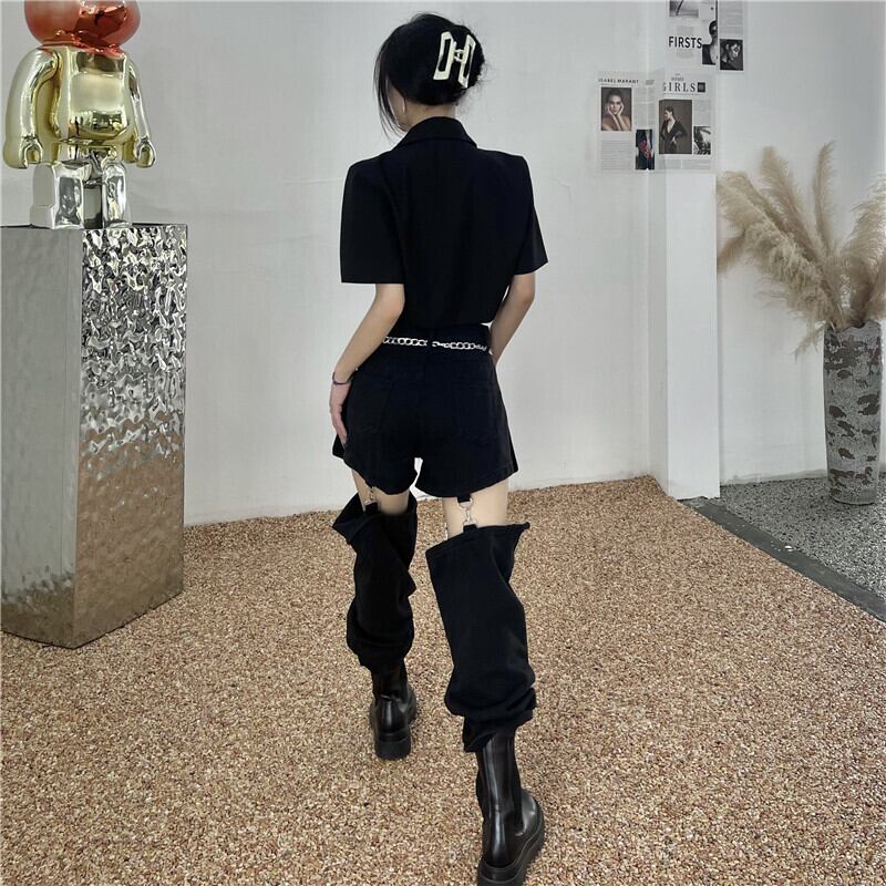 [Miyakoya Series] ★Casual Pants★ Bottoms Unique Fashion Retro Black Black SML XL