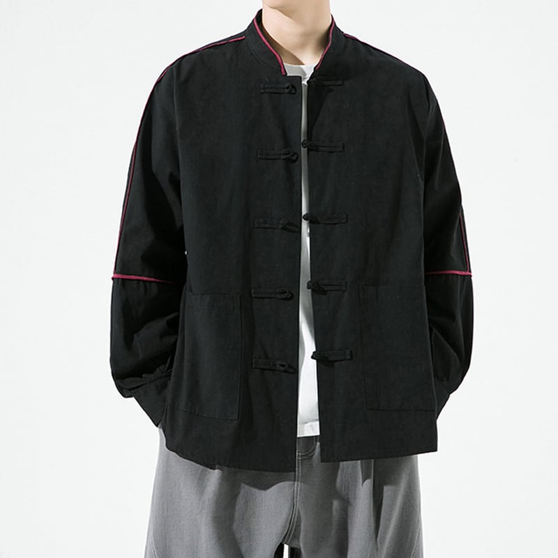 [Small trouble series]★China style jacket★ 3color outerwear unisex men's large size black gray white