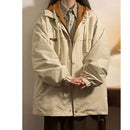 [SENSU Series]★Jacket★ 2color Outerwear Unisex Men's Faux Layered Black