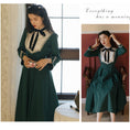 Load image into Gallery viewer, [Nan Kemu Series] ★One Piece★ 2color Stylish Fashion Ladies Switching Ribbon Blue Green
