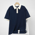 Load image into Gallery viewer, [Konamioka Series] ★POLO Shirt★ Tops Unisex Men's Color Scheme Casual Easy to Match Navy Blue
