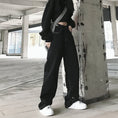 Load image into Gallery viewer, [Style Series]★Gaucho Pants★ Trousers Bottoms Black High Waist Slimming
