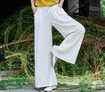 Load image into Gallery viewer, 3color Chinese Style Gaucho Pants Wind Pants Bottoms Long Length High Waist Elastic Waist
