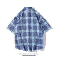 Load image into Gallery viewer, [BIGEMAN Series]★Shirt★ Tops 2color Unisex Men's Large Size Plaid Pattern Black Blue
