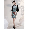 Load image into Gallery viewer, [YUEQIAO Series]★Cheongsam dress★Short length velvet Chinese style dress print retro
