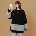 Load image into Gallery viewer, [Ushiomiomi Series]★Sweater★ 3color knit tops Unisex Men's Color scheme Gray White Black
