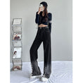 Load image into Gallery viewer, [YOUYAGE Series] ★Denim Pants★ Bottoms Trousers Casual Gradient Ladies Black Black
