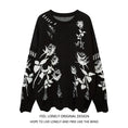 Load image into Gallery viewer, [Feel lonely series]★Sweater★ 2color tops Unisex Men's Distressed rose Harajuku style Unique
