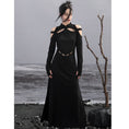 Load image into Gallery viewer, [Daiseiryusu Series] ★China style dress★ Exposed shoulders, sexy, long sleeves, design, long length, original
