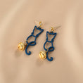 Load image into Gallery viewer, [HUAJI Series] ★Earrings★ Pair Earrings Ladies Accessories Cat Cat Cat Cute Unique Design
