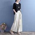 Load image into Gallery viewer, [Qing Series]★China style pants★ 3 colors casual pants gaucho pants embroidery beige black red
