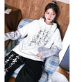 Load image into Gallery viewer, [Kokaisha---Shinkyo Series] ★China style hoodie★ Tops Faux layered letter pattern original black white
