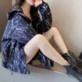 Load image into Gallery viewer, [Qingfashion Series]★Outer★ 2color White or Blue Jacket White Navy Alphabet
