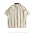 Load image into Gallery viewer, [BEAT BOY Series]★Shirt★ Vertical striped pattern tops, short sleeve shirt, unisex, men's, loose, cool
