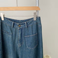 Load image into Gallery viewer, [Togawa Series] ★Denim Pants★ Gaucho Pants Trousers Bottoms Wide Pants Blue Blue ML
