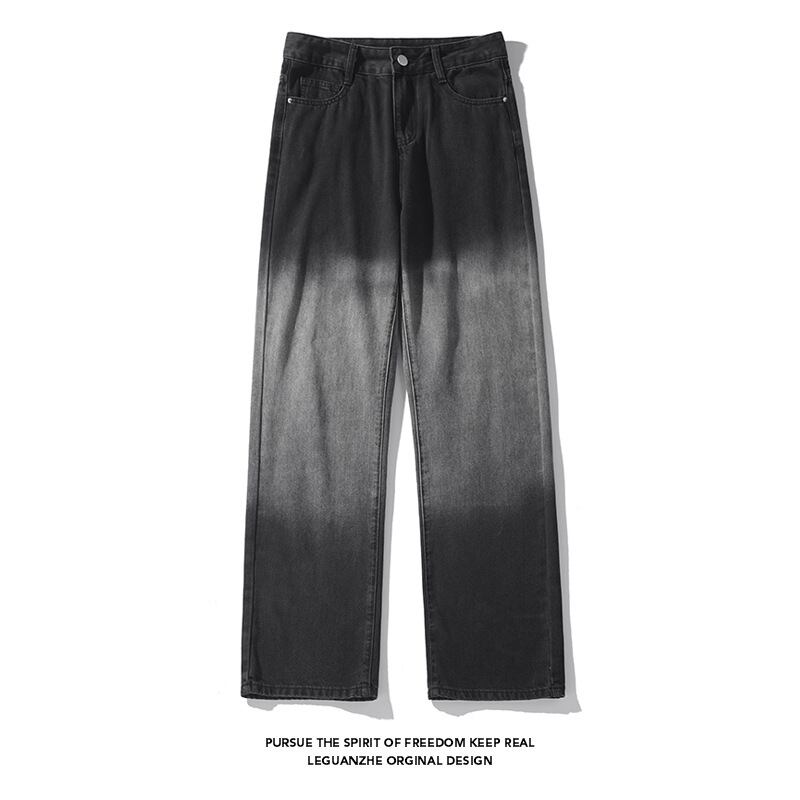 [BIGEMAN series] ★Denim pants★ Bottoms pants men's large size gradation black black