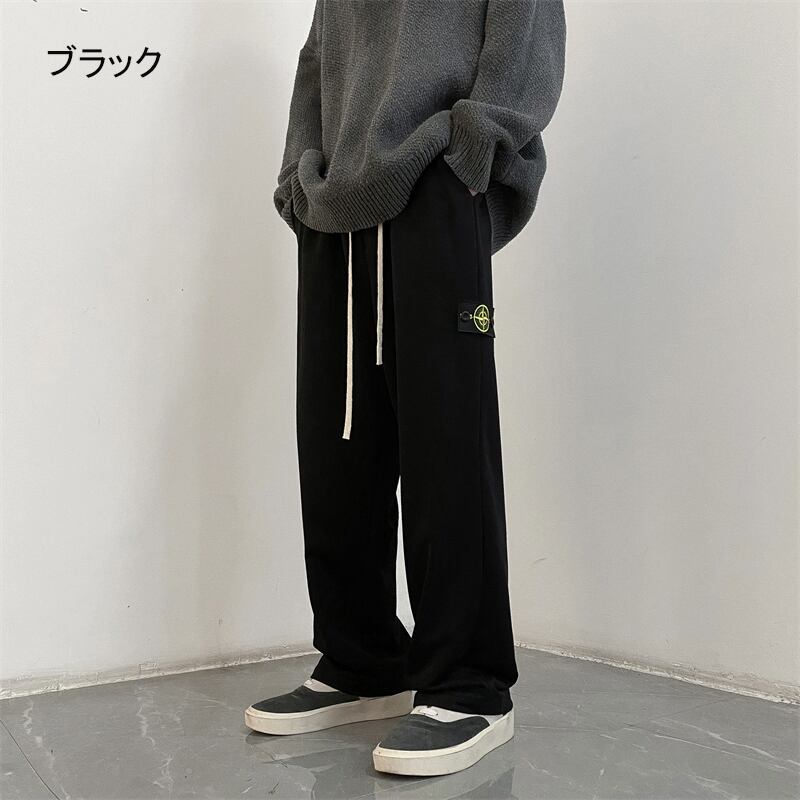 [Han Rishin Series] ★Casual Pants★ 2color Bottoms Pants Unisex Men's Retro Black Black